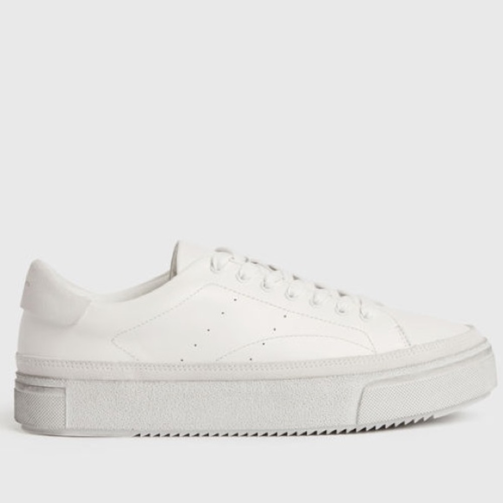 All Saints Trish Leather White Sneakers Size 7
